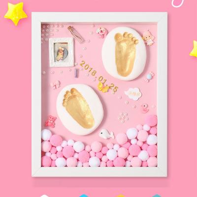 China Handprint Footprint Baby 3d Hand Safe Non-Toxic High Quality Foot Casting Kit Frame for sale