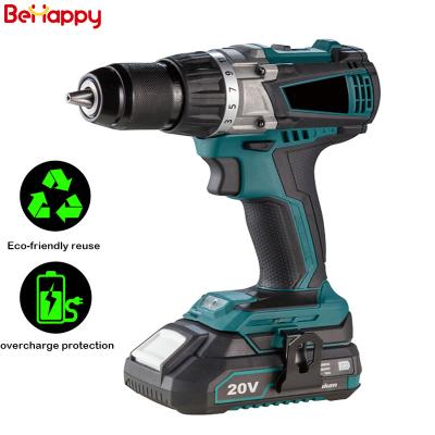 China BEHAPPY 18V CD003 Li-ion Rechargeable Brushless Battery Impact Wrench Electric Cordless Power Drill for sale