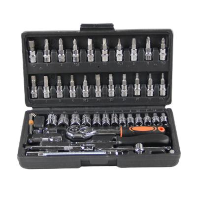 China HEX 46pcs Long Auto Repair Wrench Socket Set Auto Repair Tools Tool Kit for sale