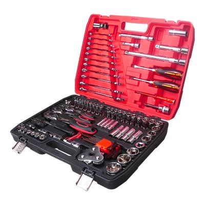 China Durable 121PCS Kit Car Repair Sockets Set Tool Kit The Combination Socket Wrench Set With Plastic Tool Box for sale