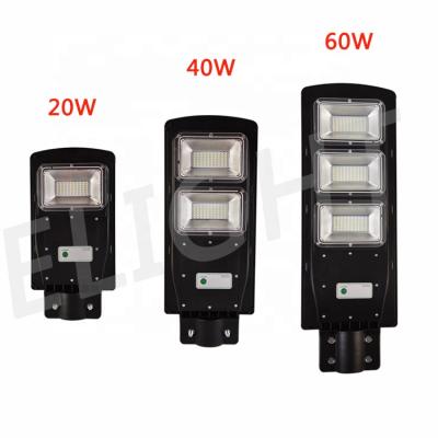 China ROAD High Brightness All In One Integrated Solar Led Street Light 20 40 60 80W Solar for sale