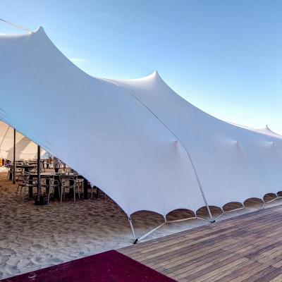 China Bedouin Tent Fabric Waterproof Stretch Memory Fire Resistant For Wedding Party Event Marquee Tents for sale