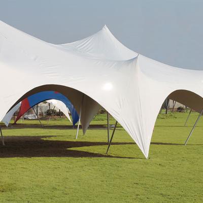 China Waterproof Fireproof Water Proof Double PU Coating Four Way Elastic Outdoor Canopy Stretch Tent for sale