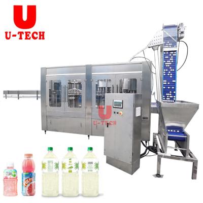 China New Things Beverage U TECH Pulp Fruit Deaerator Aseptic Glass Juice Washing Filling Capping Line Juice Filling Machine Price 2021 Hot for sale