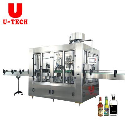 China Full Automatic Juice Cola Vinegar Soy Sauce Vodka Fruit Red Wine Beverage Beer Glass Bottle Filling Machine Line for sale