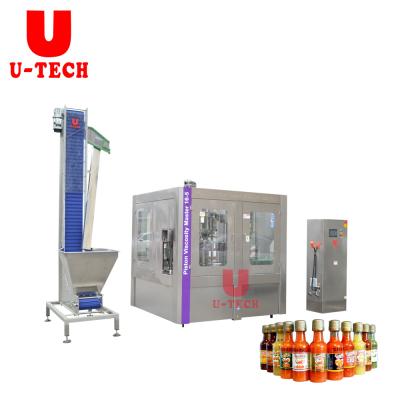 China Automatic Beverage Ketchup Paste Glass Bottle Tomato Sauce Filling Machine Production Line for sale