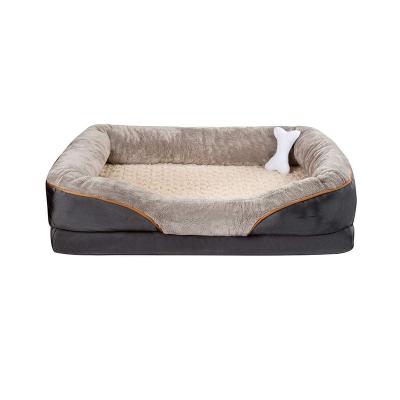 China Sustainable Orthopedic Dog Bed Memory Foam Pet Bed With Removable Washable Cover for sale