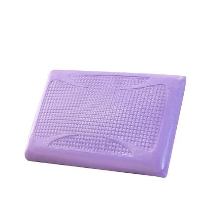 China Anti-Apnea Lavender Gel Memory Foam Cooling Neck Pillow With Reversible Cover for sale