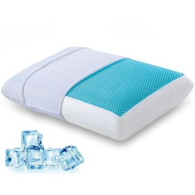 China Cool Anti-Apnea Two Function Roll Gel Memory Pillow For Hot Season for sale