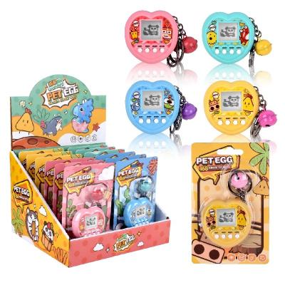 China Plastic Manufacturers Head Mini Game Console Pocket Toys Small Digital Game Box Buckle Pet Game Boy Gifts for sale