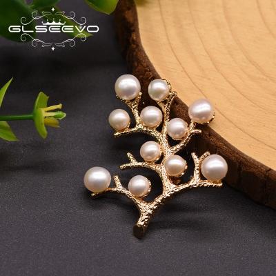 China Natural PEARL Water Pearl Brooch Pins For Women Girls Baby Party Tree Brooch Earrings Volume for sale