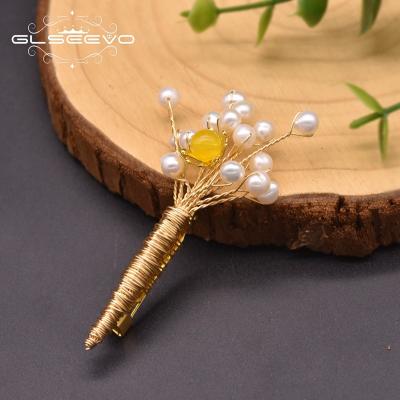 China Natural Freshwater ALLOY Pearl Brooch For Women Wedding Gifts Handmade Jewelry for sale