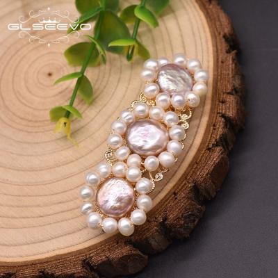 China PEARL Natural Freshwater Pearl Baroque Hairpin For Women Wedding Flower China Luxury Jewelry for sale