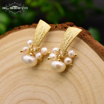 China Hiphop Natural Freshwater Pearl Dangle Earrings For Women Handmade Earrings Jewelry Fine Moda Earrings for sale