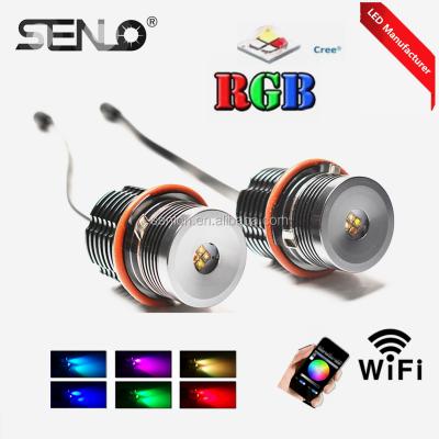 China Type Energy-saving.long life 2017 magic multicolor wifi RGB E39 new RGBW 1000LM mobile phone led angel eyes lighting canbus 12V 24V for sale