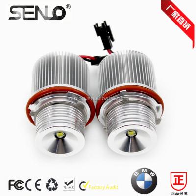 China 100%manufacturer Best price BW M 6000K E39 E38 e36 e46 E60 E61 E87 E65 E66 10w LED white angel eyes headlight for BMW cars for sale