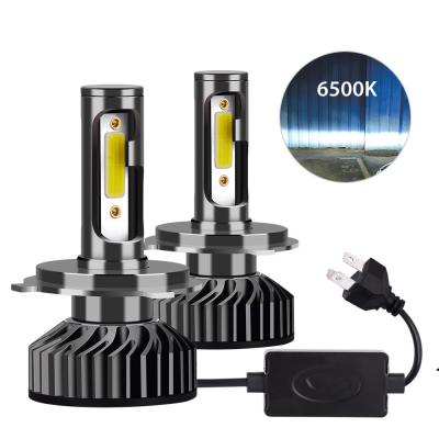 China Mini H4 H7 LED Car Headlight Bulb 12000LM 6500K H1 H3 H11 H13 H27 880 9005 Auto Working Headlamp Fog Lamp HB3 9006 HB4 9007 for sale