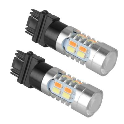 China Led Roller Coaster 1157 3157 By 7443 Automotive 2835 Amber/White Led Ride Light 20smd Led Drl Turn Signal Light for sale