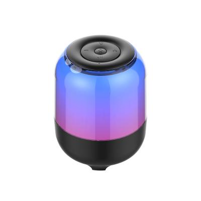 China Mini OUTPUT Mini Portable Speaker Outdoor Subwoofer Led Flashing Colorful Metal Bass Portable Wireless Speaker for sale