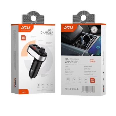 China BT Stereo Handsfree BT Fm Transmitter Dual Car Player Audio Radio OUTPUT With 3.1a Fast Car Charger Cheap Price CM-01 Mp3 for sale