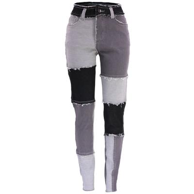 China QUICK DRY Super Elastic Tassel Pencil High Waist Slim Womens Denim Pants for sale