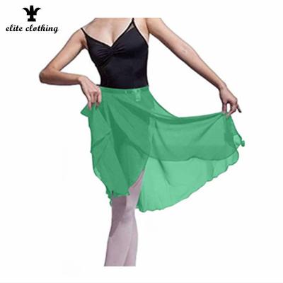 China QUICK DRY Women Girls Wrap Skirt Ballet Skirt Adult Sheer Dance Dancewear for sale