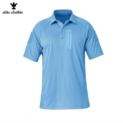 China Anti-pilling Mens Shirts 3 Buttons Performance Polo Athletic Top Quick Dry Rise T-Shirt for sale