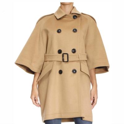 China Wool and cashmere waterproof cape style coat for sale