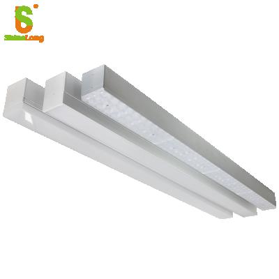 China Industrial Mondern Suspended Down 5ft Linkable Led Linear Desk 60w Seamless Pendant Light for sale