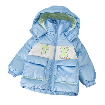 China 2021 winter wholesale solid casual white duck down down jacket medium style extra heavy hooded boys down jacket for sale