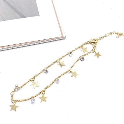 China 18k PVD Plated Diamond Chain Bracelet Made Inlaid Copper Plated Zircon Cuban Links Rectangular Ladies Flexible Bracelet for sale