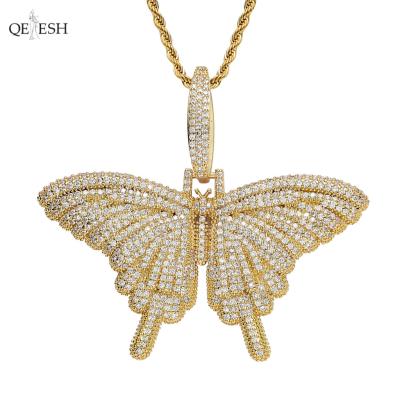 China Low price pink Qetesh necklace savory butterfly pendant necklace simple medium wholesale hot viable butterfly necklace for sale