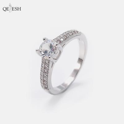 China Tasty Qetesh Four Claw Zircon Ring For Men And Women Viable Engagement Wedding Shiny Punk Tasty Simple Ring for sale