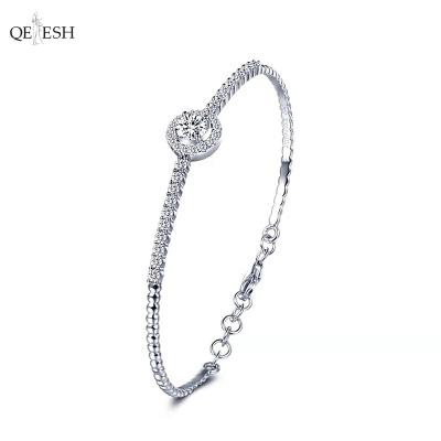 China Viable Qetesh Fashion Mossan Bangle Silver Custom Bangle Jewelry Open Adjustable Bangle for sale