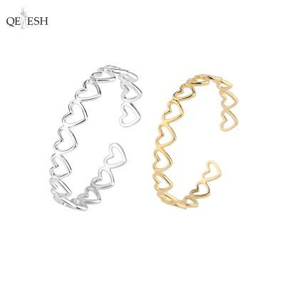 China Heart Viable Intimate Adjustable Bracelet Love Hollow Bracelet Fashion Qetesh Open Adjustable Bracelet for sale