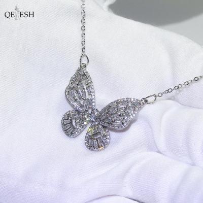 China Viable Qetesh Clavicle Chain Earrings Ring Three-piece Hollow Butterfly Wing Necklace Complete Earing And Necklace Set Jewelry for sale