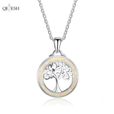 China Qetesh Viable Plant Wholesale Tree of Life Handsome Necklace Long Link Chain Gold Pendants Necklace for sale