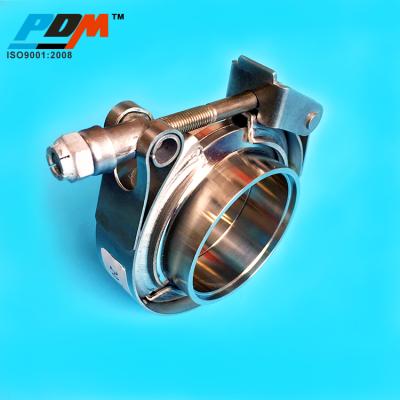 China Pipe Flange 2.5 Inch Stainless Steel V-Band Clamp With Male And Female Flanges for sale