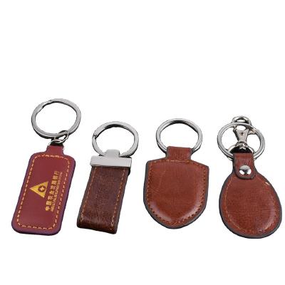 China New Arrival Sublimation Leather Blanks Leather Key Chain Single Sided Printing Keychain for sale