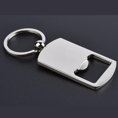 China New Customizable Luxury Zinc Alloy Metal Bottle Opener Key Chain for sale