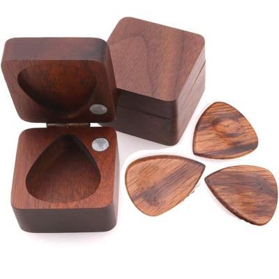 China Wholesale Solid Wood Musical Instrument Guitars Accessories For Guitara Ukulele Bass Guitar Pick Box for sale