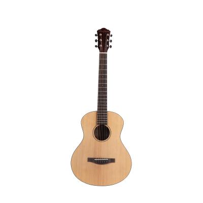 China Musical Player Ready To Board Acoustic Guitar 34 Inch Beginner Use Rosewood Plywood Peach Core Bass Guitar for sale