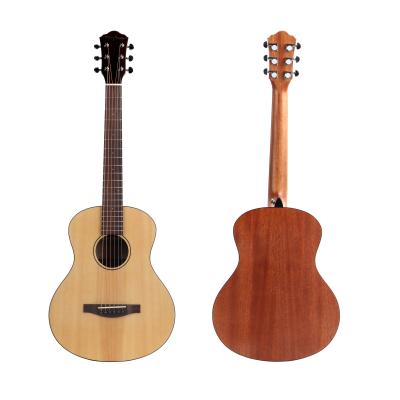 China Selling GS guitar player high quality wooden handmade core peach musical suitable pop music single mahogany guitar for sale