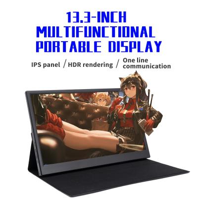 China Ultra Thin FHD 1080P IPS Slim Portable Monitor 13.3 Inch Desktop For Switch Xbox PS4 TV Box Game Display Screen for sale