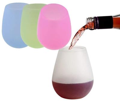 China Unbreakable silicone wine glass, sustainable portable for parties, picnics, beaches and boats for sale