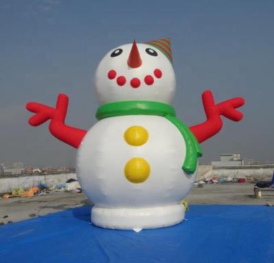 China Handsome PVC Tarpaulin Inflatable Christmas Snowman , Giant Inflatable Christmas Ball for sale