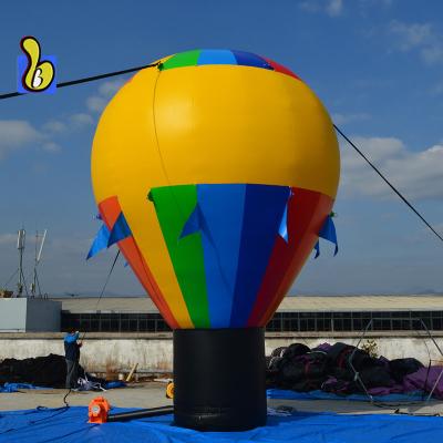 China PVC Tarpaulin Hot Air Shape Inflatable Ground Balloon , Rooftop Advertising Balloon For Promotion for sale