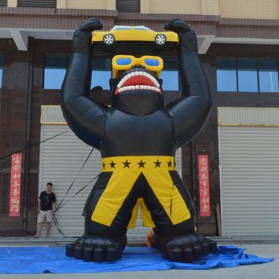 China PVC Tarpaulin Inflatable Car Promotion Gorilla ,Rooftop Advertising Balloon For Advertisement for sale