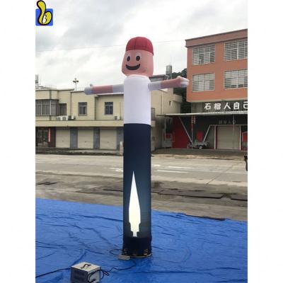 China 210D reinfored Oxford Cloth 3M High Inflatable Waving Hand Tube Man Boy Wacky Air Dancer for sale