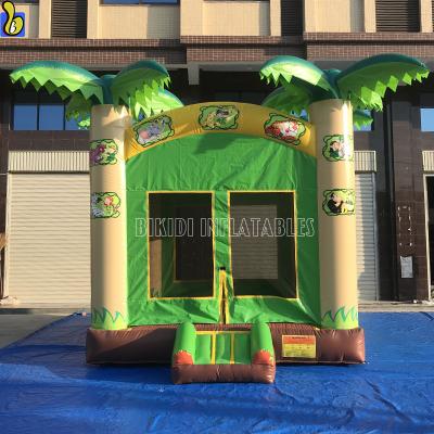 China Commercial grade jungle theme inflatable palm castle moon bounce bouncy room for sale for sale